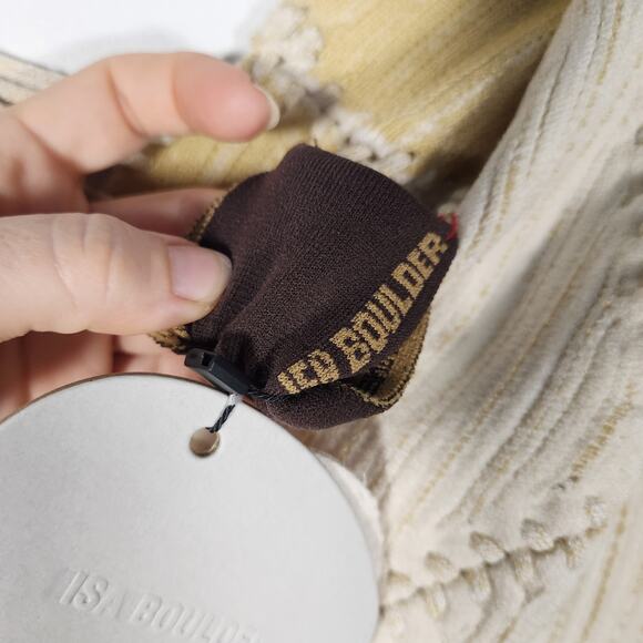 ISA‎ BOULDER lace-Up Knit Top / Dress S Cream Cocktail Y2K Retro Party - Picture 10 of 13